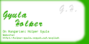 gyula holper business card
